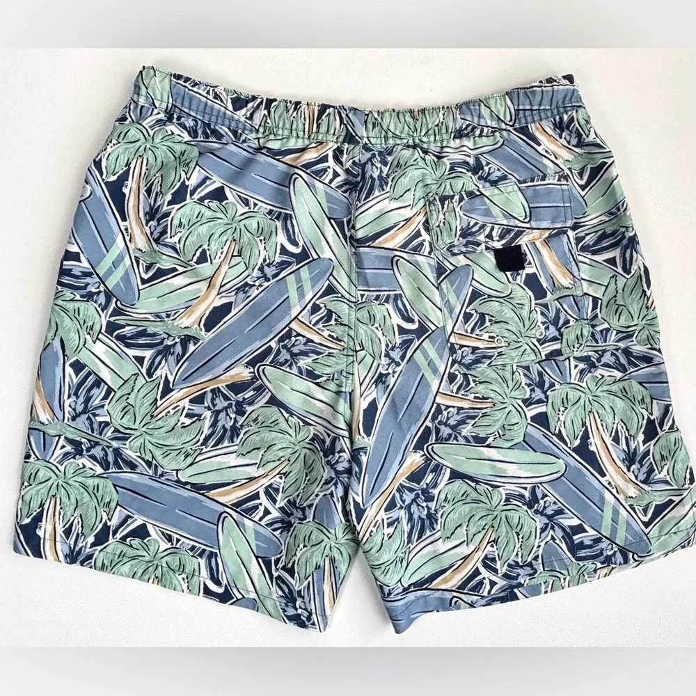 Vineyard Vines Tropical Surfboard Palm Tree Print Swim Board Shorts Size‎ Small